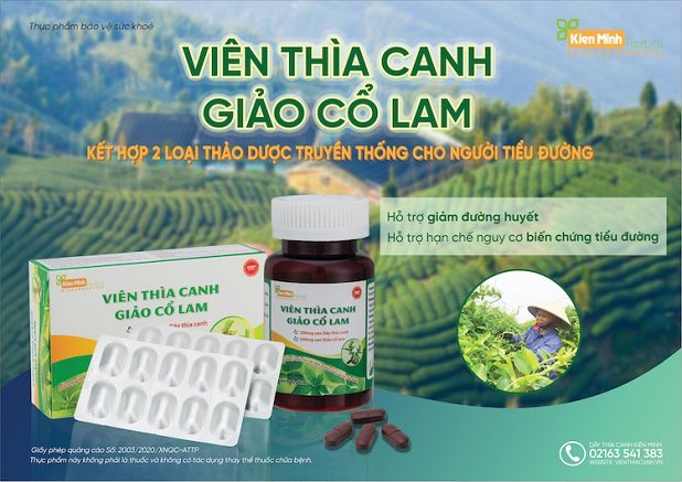 Viên Thìa Canh Giảo Cổ Lam – kết hợp 02 loại thảo dược truyền thống cho người tiểu đường